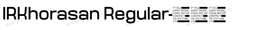 IRKhorasan Regular字体转换